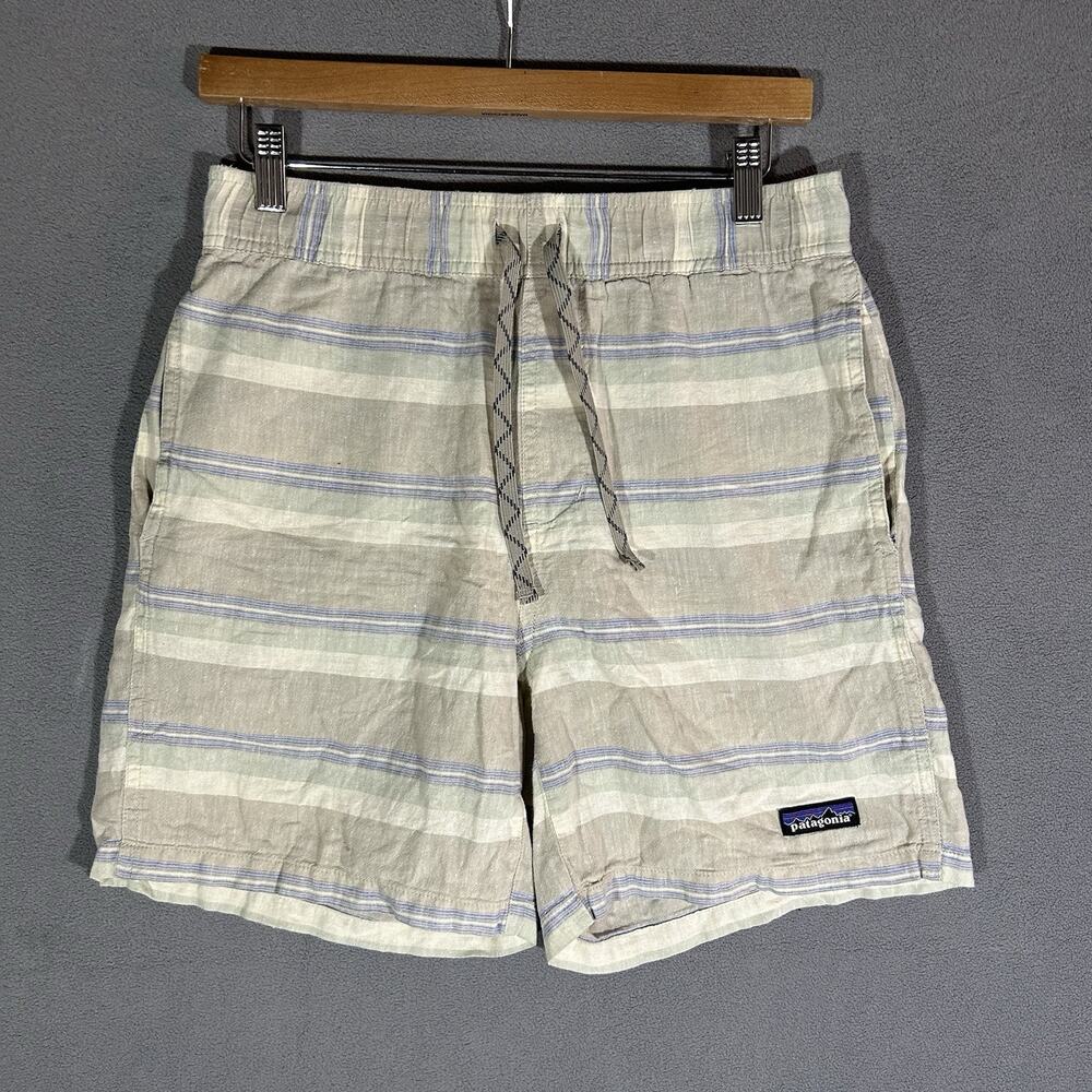 Patagonia Baggies Natural Shorts Mens S Striped Hemp Organic Cotton Outdoor